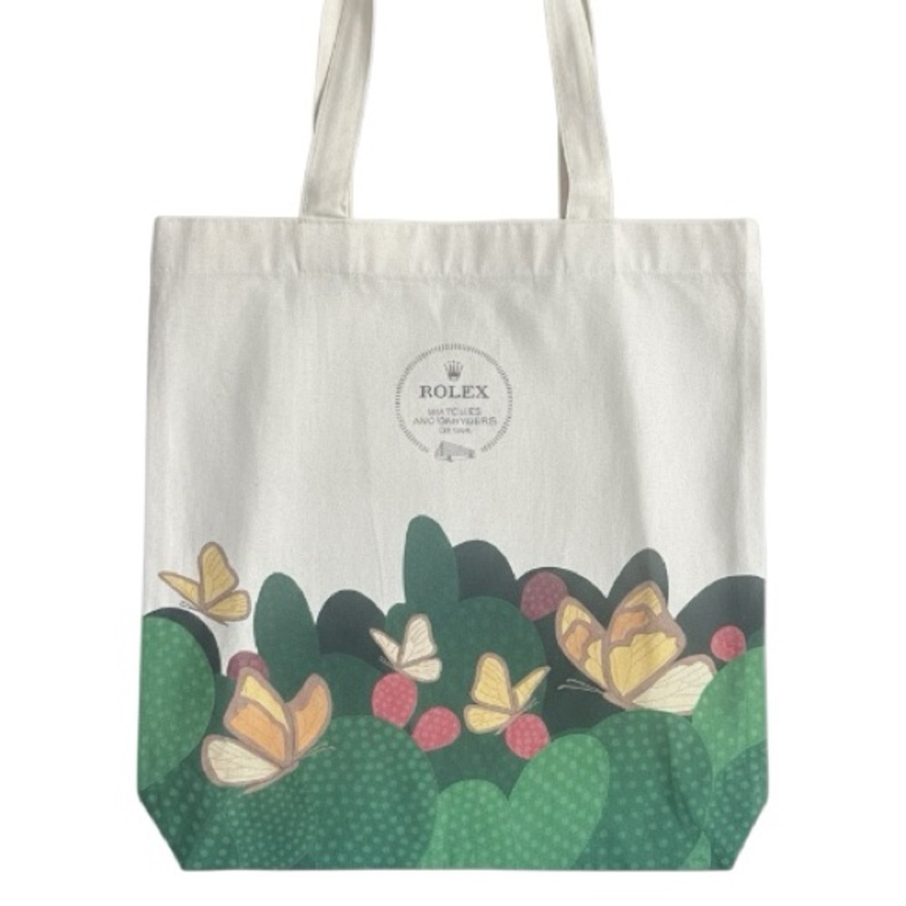 Rolex Watches & Wonders 2024 Exclusive Canvas Tote — Butterfly Garden Print